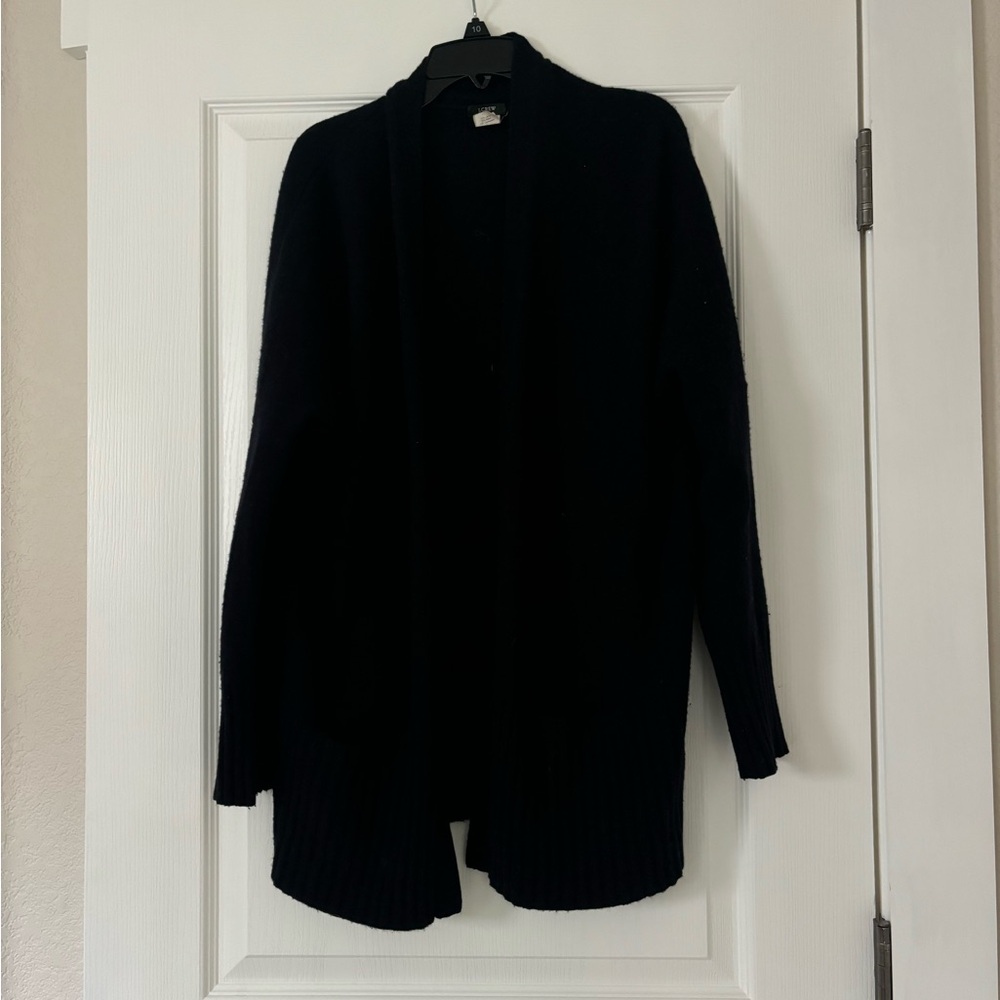 j. crew women’s black knit cardigan